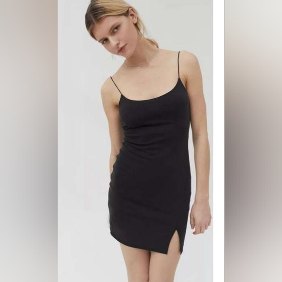Urban Outfitters - Strappy Soho Cupro Bodycon Mini Dress | Size Medium, Black - Picture 4 of 15